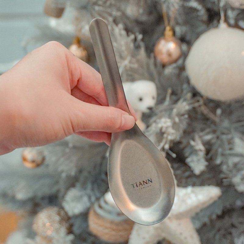 純鈦台式湯匙 2入組  (溫潤匙緣/ 無金屬異味) - 餐具/刀叉湯匙 - 其他金屬 銀色