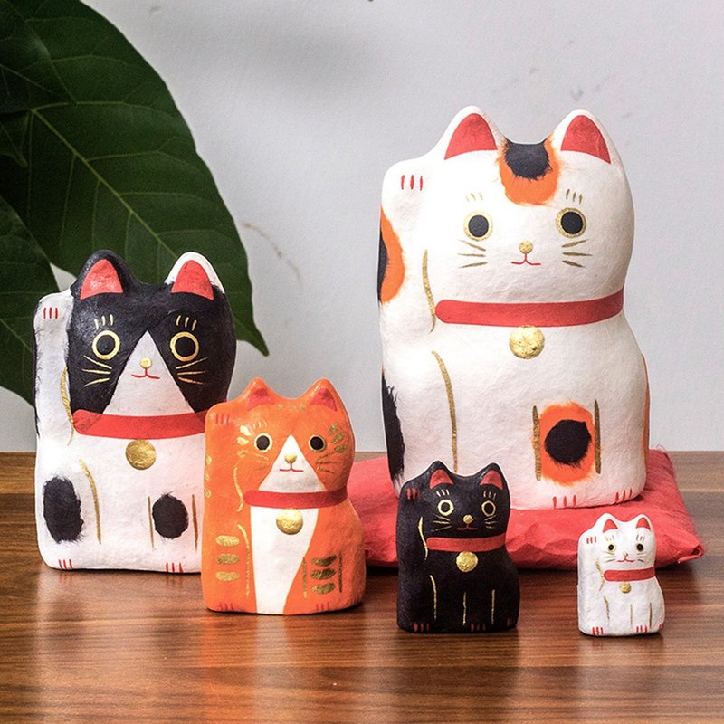 Zhiri Society Japan Takasaki Daimonya Handmade Japanese Paper Dolls Fortune Cat Shiba Inu Daruma Giant Panda Ornaments Gift - Items for Display - Paper 