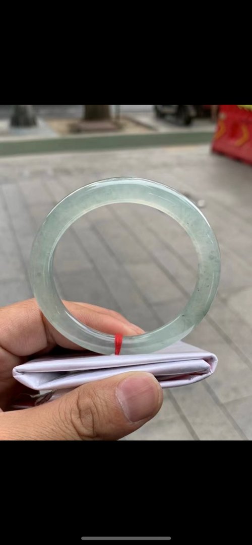 Good Morning Studio 冰種翡翠天然翡翠玉鐲A玉手鐲 玉鈪 • 冰種薄荷綠翡翠圓鐲