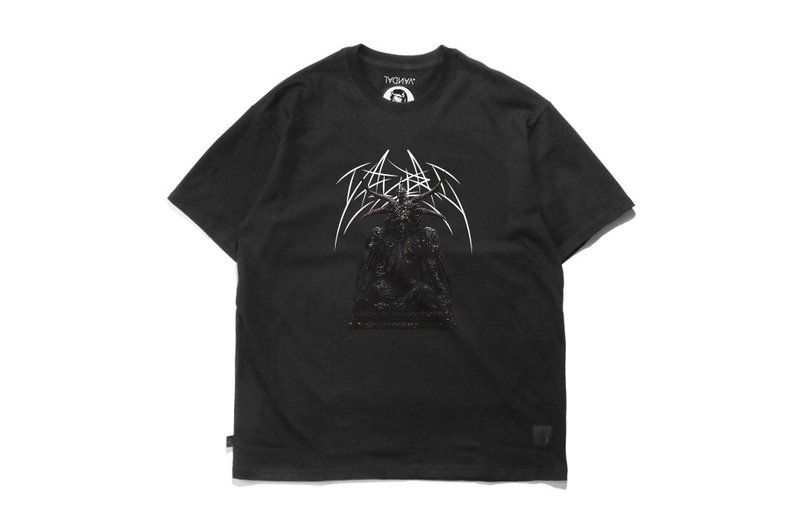 VANDAL AI畫的圖-Ultra Baphomet短T - 男 T 恤 - 棉．麻 黑色