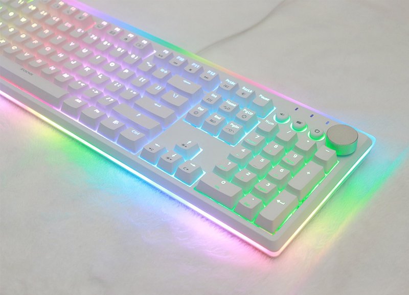 irocks K71M RGB backlit wired mechanical keyboard Jiadalong axis white phonetic version - อุปกรณ์เสริมคอมพิวเตอร์ - วัสดุอื่นๆ 