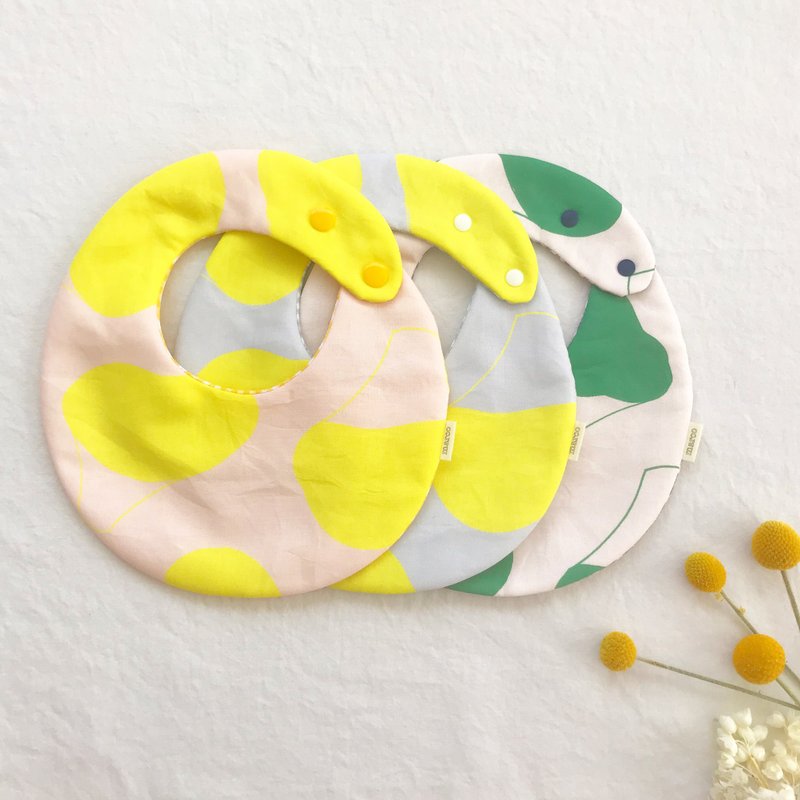 Round bib / baby bib (broccoli) - Bibs - Cotton & Hemp Yellow