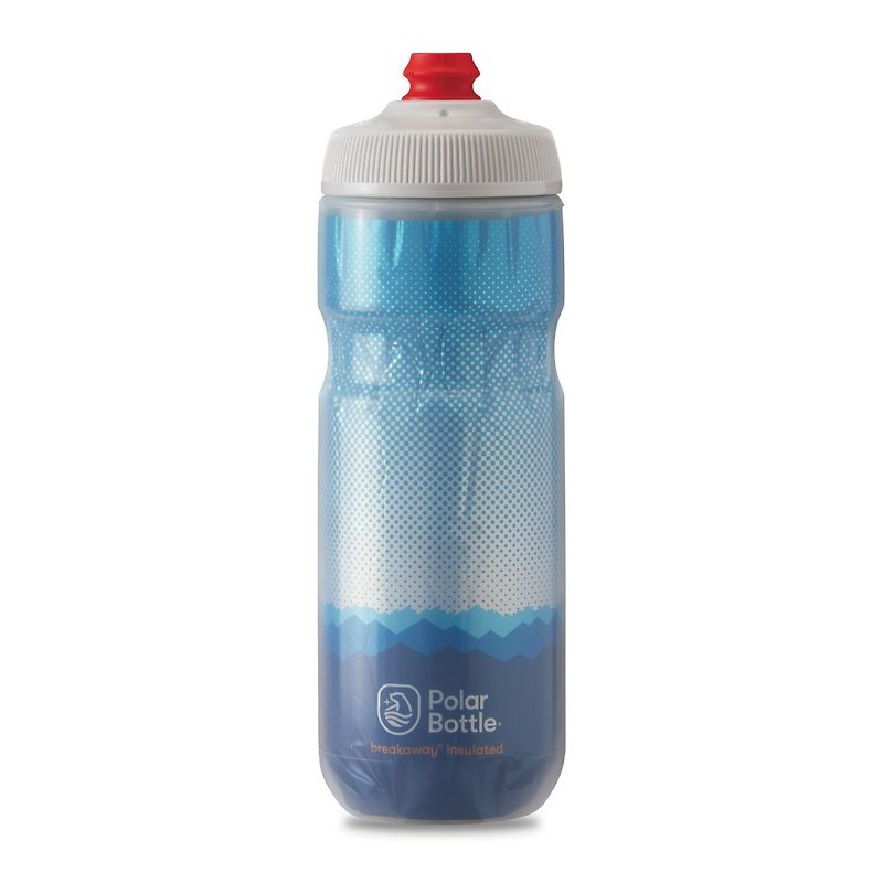 Polar Bottle 20oz 雙層保冷噴射水壺 RIDGE 藍-銀 - 運動配件 - 塑膠 藍色