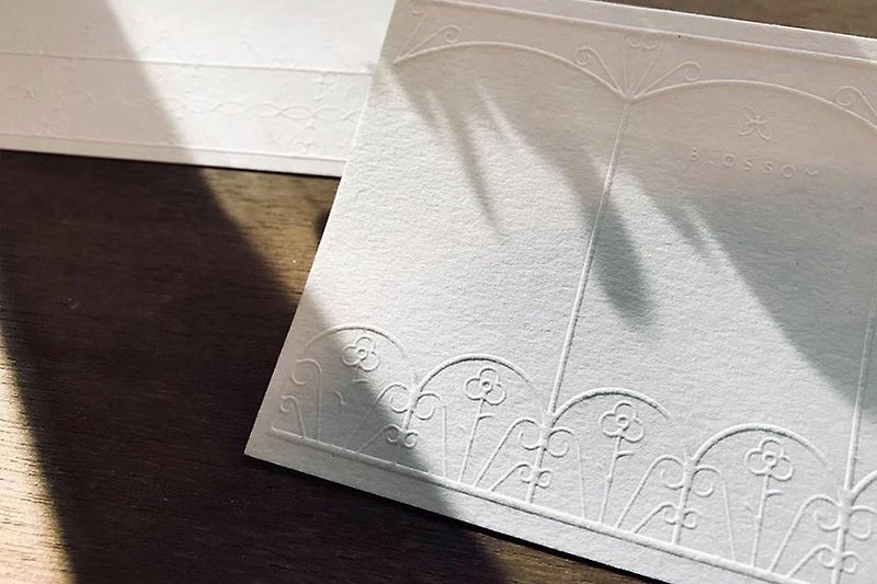 - Window lace cards - | A piece of two | white series | Simple | Letterpress | Universal Card - Cards & Postcards - Paper White