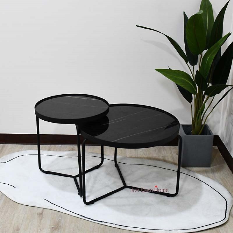 Nordic light luxury glass round table coffee table sofa table living room table coffee table glass table | - เฟอร์นิเจอร์อื่น ๆ - โลหะ สีเงิน