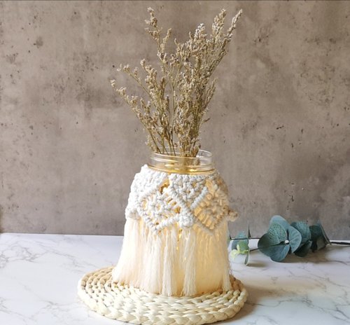 CHRIS Art Studio 花器編織小品【 Macrame vase wrap】
