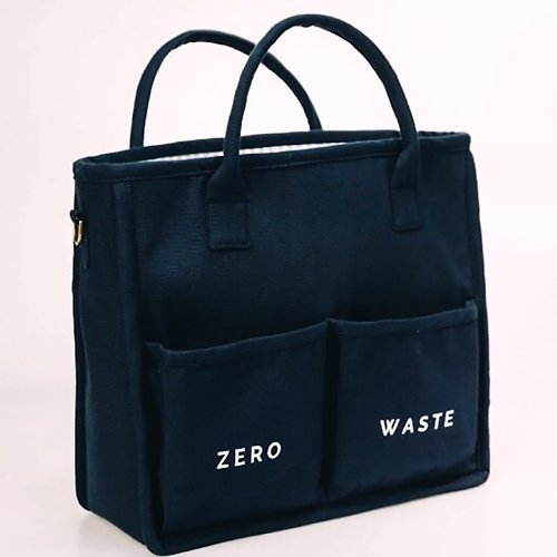 longlastingofficial Zero Waste Canvas Bag (Navy Blue)