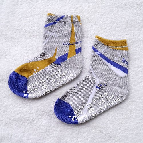 needo socks KIDS 海底光芒 3:4 /灰/ 止滑 童襪