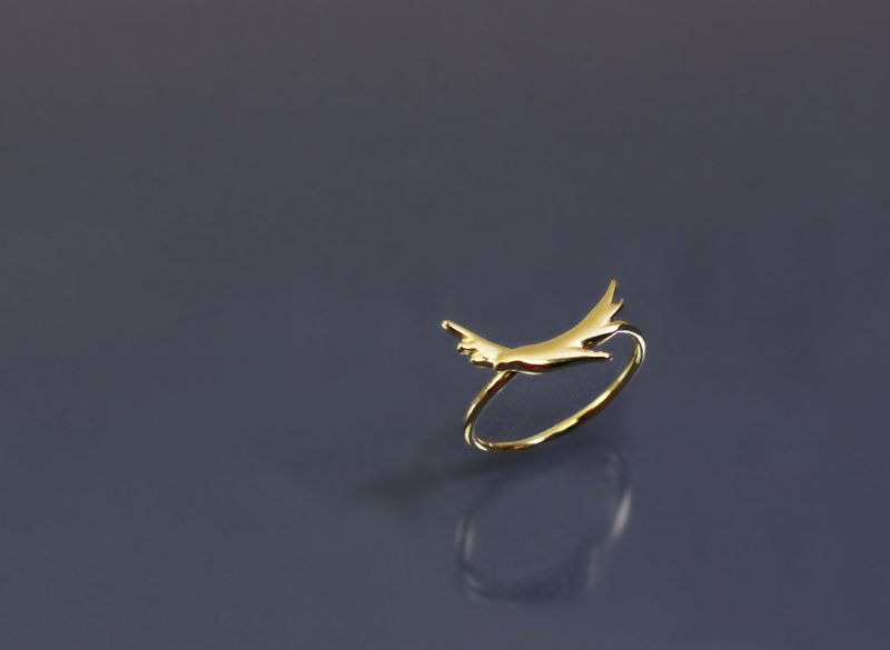 Animal Series-Flying Bronze Ring - แหวนทั่วไป - ทองแดงทองเหลือง สีน้ำเงิน