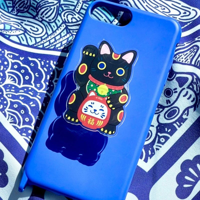 Griptok / Phone Holder Lucky Cat (Black) - Phone Accessories - Acrylic Black