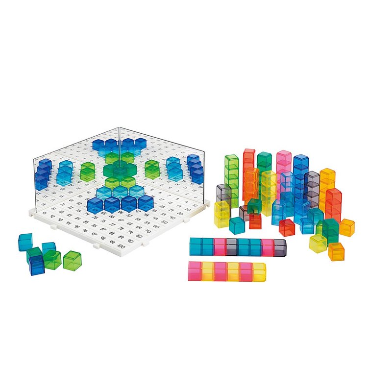 Magic 100-lattice board-mirror set (19611) Birthday gift New Year gift Children's educational toys - ของเล่นเด็ก - พลาสติก 