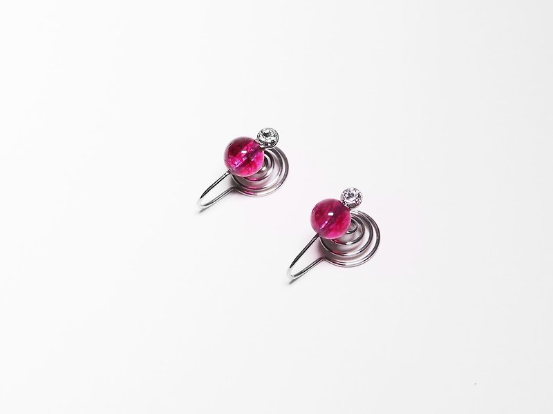 Kamcheng Sweet Series | Tourmaline-Pink Stainless Steel Earrings