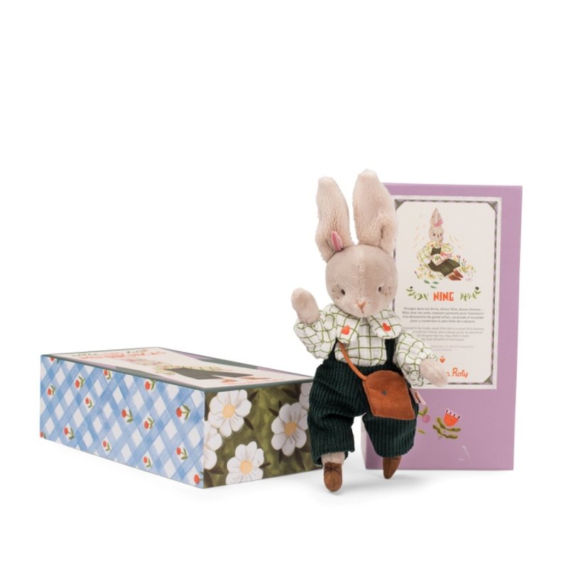 【預購】法國 Moulin Roty 米努奇卡斯系列小白兔奈爾玩偶禮盒 - 寶寶/兒童玩具/玩偶 - 聚酯纖維 多色
