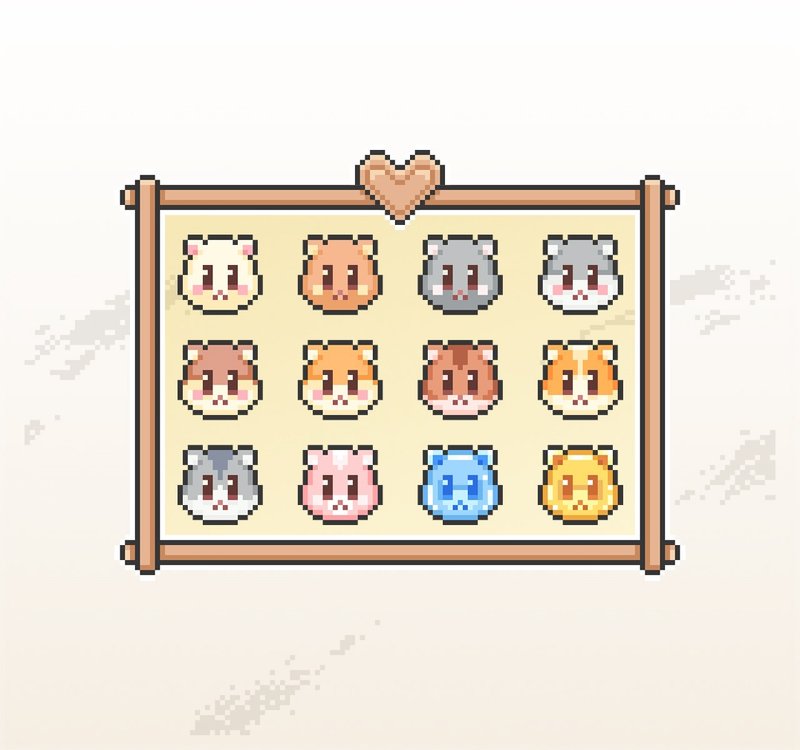 Twitch 訂閱者徽章 小奇點徽章 懷舊像素風 倉鼠 天竺鼠 - Logo 設計/圖案設計 - 其他材質 