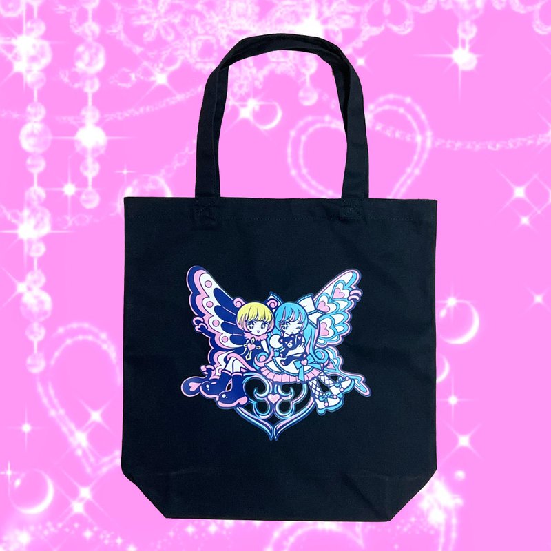 Butterfly Tote Bag - กระเป๋าถือ - ผ้าฝ้าย/ผ้าลินิน หลากหลายสี