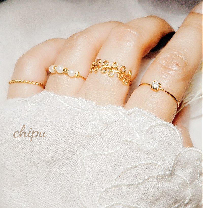 Copper & Brass General Rings Gold - race ringset