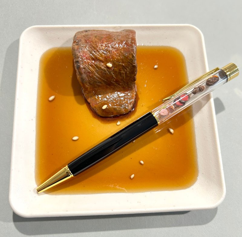 肉肉セット　ボールペン&小物置き - 原子筆/中性筆 - 黏土 黑色