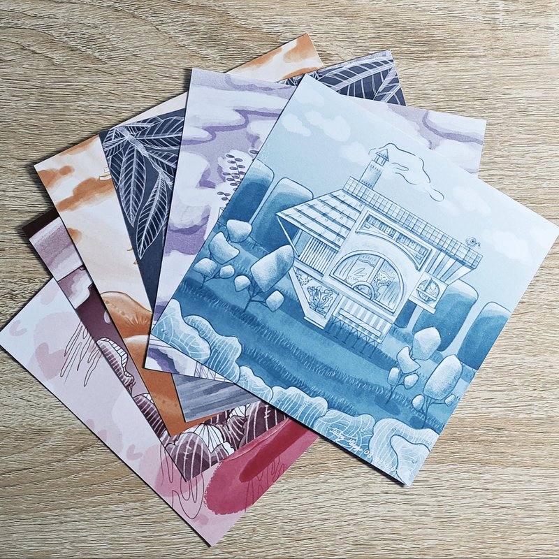 Living Mirage Serise Architecture illustration Card - การ์ด/โปสการ์ด - กระดาษ หลากหลายสี