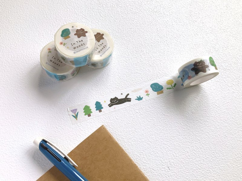 In The Woods / paper tape - Washi Tape - Paper Green