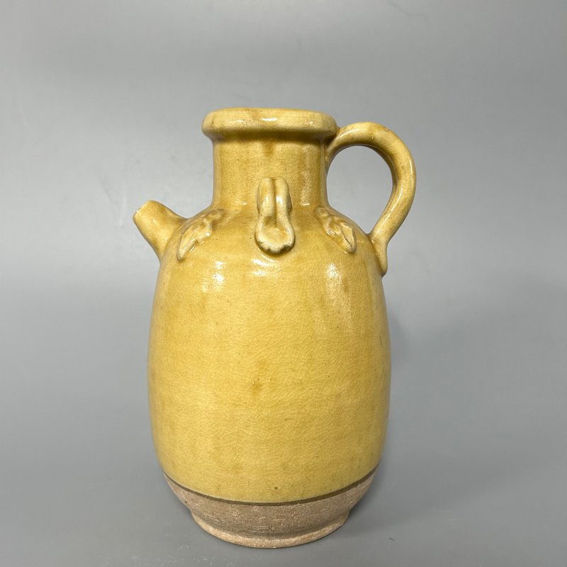 唐黃釉雙繫執壺 - 擺飾/家飾品 - 陶 卡其色