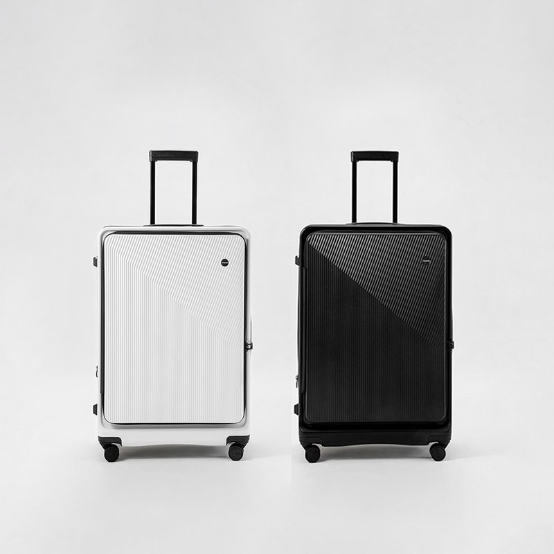 [Refurbished] Dreamin 25-inch flip-up front-loading suitcase/suitcase-limited quantity - กระเป๋าเดินทาง/ผ้าคลุม - พลาสติก สีดำ