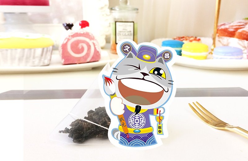 Cat idiot tea・Miao Wenchang Yushou tea bag handmade cat-shaped tea bag good luck small things - ชา - อาหารสด สึชมพู