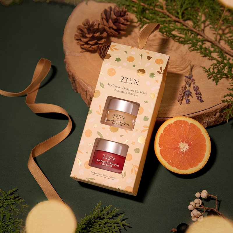 豆乳優格彈潤唇膜二入禮盒組(暖橙果香版)│聖誕禮盒。季節限定 - 護唇膏/唇部保養 - 其他材質 白色