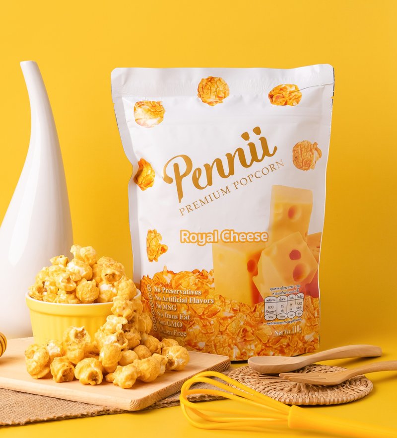 Pennii Premium 車打芝士爆谷 (110g) - 零食/點心 - 塑膠 橘色