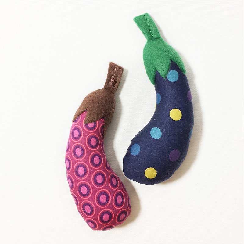 Dog Toys-Obi Series-Mini Eggplant_Red Blue - Pet Toys - Cotton & Hemp Purple