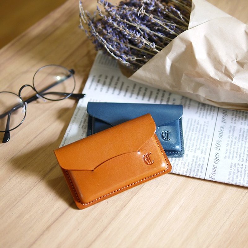 Japanese Wenqing Envelope Leather Card Holder/Document Holder Made in Japan by CLEDRAN - ID & Badge Holders - Genuine Leather 