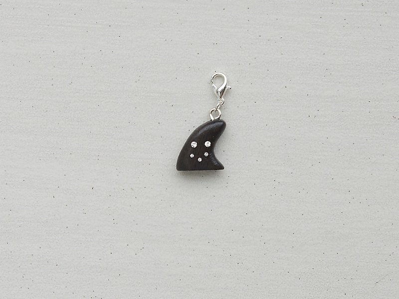 Shark Fin wooden charm - Charms - Wood Brown
