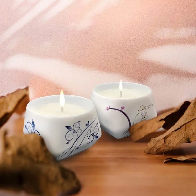 [Valentine’s Day 24H Fast Shipping] STAROMA Prayer Sky Lantern Fragrance Candle-Love and Health - Candles & Candle Holders - Pottery White