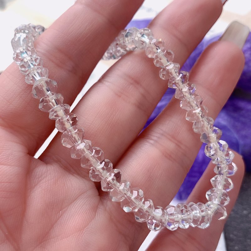 浪漫相遇 | 巴西產5A頂級全美天然白水晶手鏈/水晶手鍊 | 送禮 - 手鍊/手環 - 水晶 透明