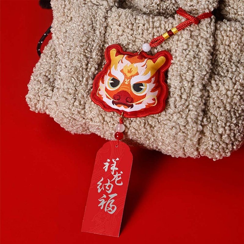 祥龍納福香囊檀香中國風福袋安神助眠改善睡眠香袋香料持久香薰包 - 香氛/精油/擴香 - 棉．麻 