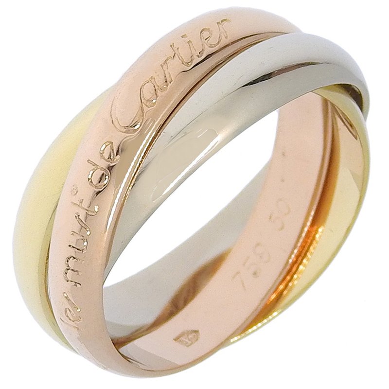 【日本直送】カルティエ CARTIER トリニティ 10号 リング・指輪 K18ゴールド(YG×PG×WG) 約7.0g レディース【中古】 - 戒指 - 貴金屬 金色