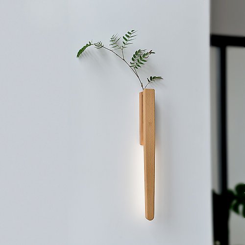 DESONWARE 創意插花器牆面裝潢水培花瓶壁掛免打孔免佈線LED壁燈植物生長燈