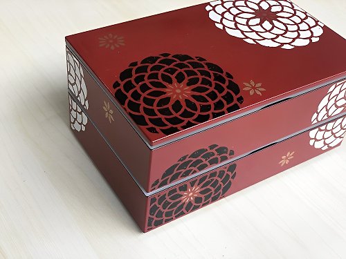 東京食器 - 讓你的料理變漂亮 百華系列 方形雙層便當盒 紅 /HAKOYA