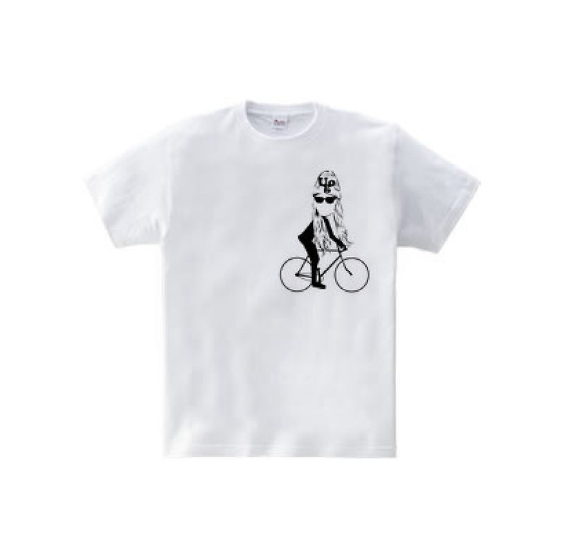 UOG cyclist (5.6oz T-shirt) - เสื้อยืดผู้หญิง - ผ้าฝ้าย/ผ้าลินิน ขาว