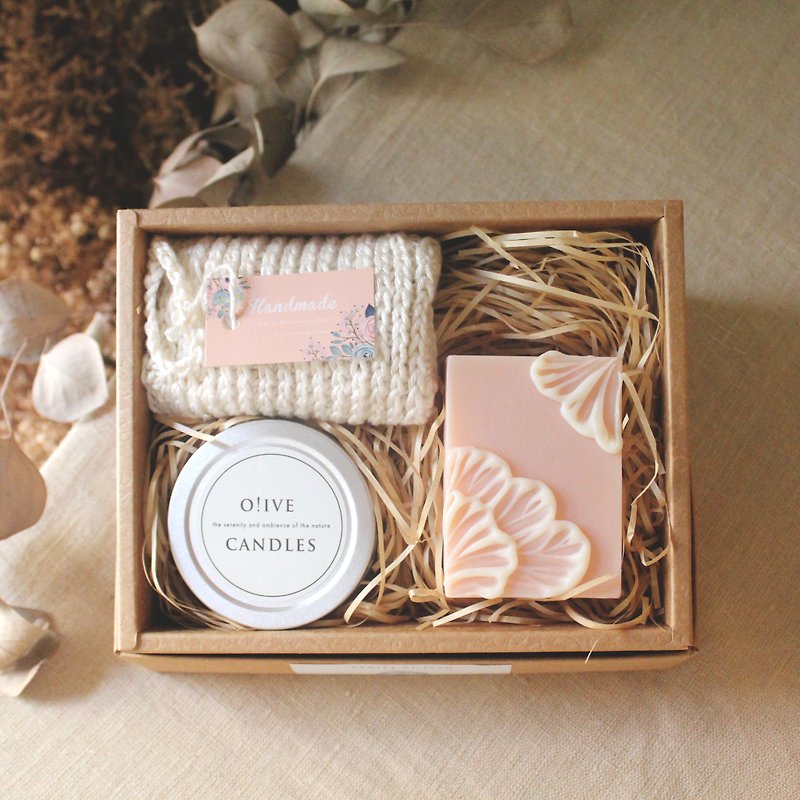 My Girl～手作り石鹸とキャンドルの香りのギフトボックス～ - 石けん - その他の素材 ピンク