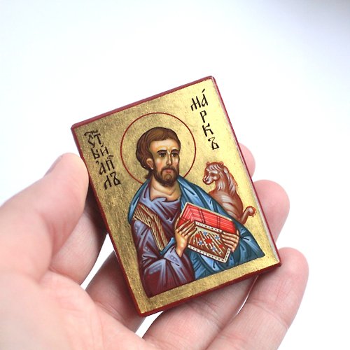 Orthodox small icons hand painted orthodox wood icon Saint Apostle Mark Evangelist