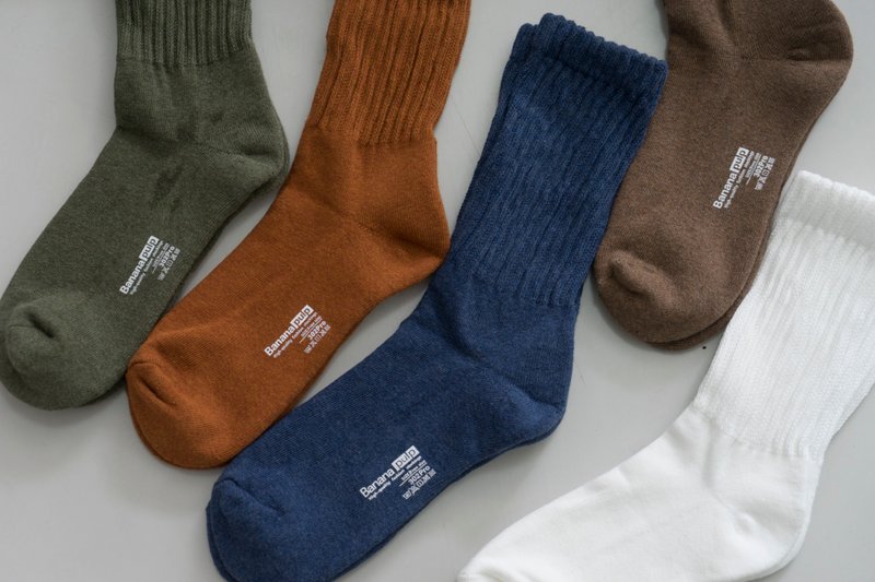 Socks 長襪 日常搭配穿著 襪子套裝(4雙) 純色中長襪子男 - 其他 - 棉．麻 多色