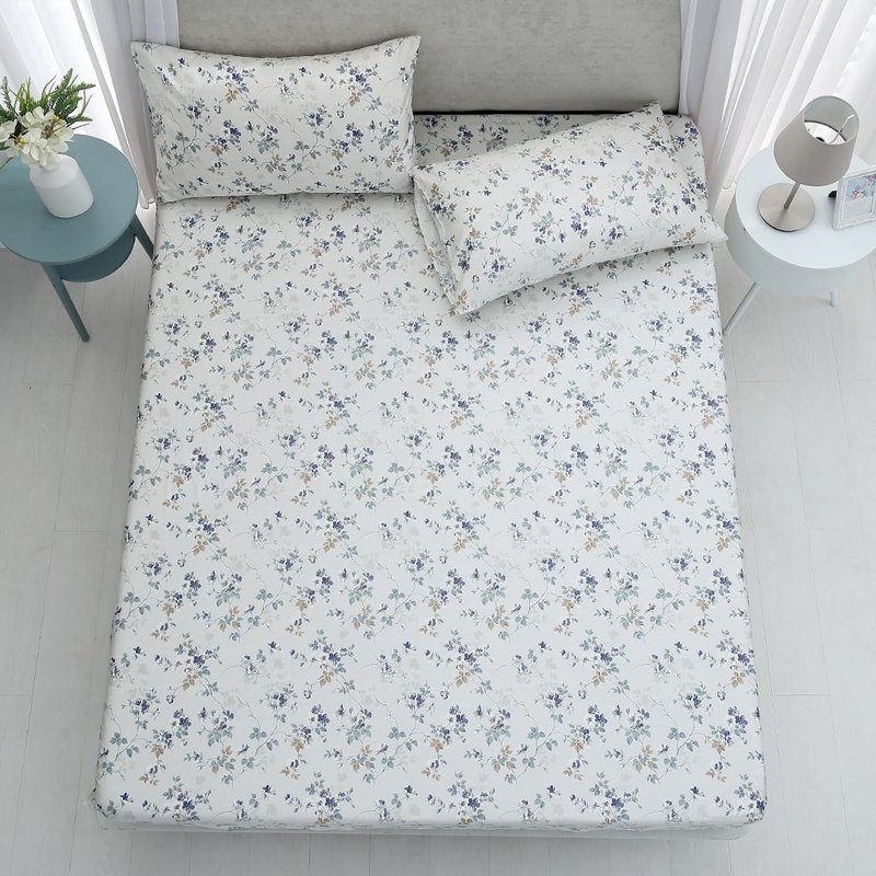 Hongyu 300 weave American cotton bed bag pillowcase set Lomei (single/double/large) - เครื่องนอน - ผ้าฝ้าย/ผ้าลินิน สีเทา