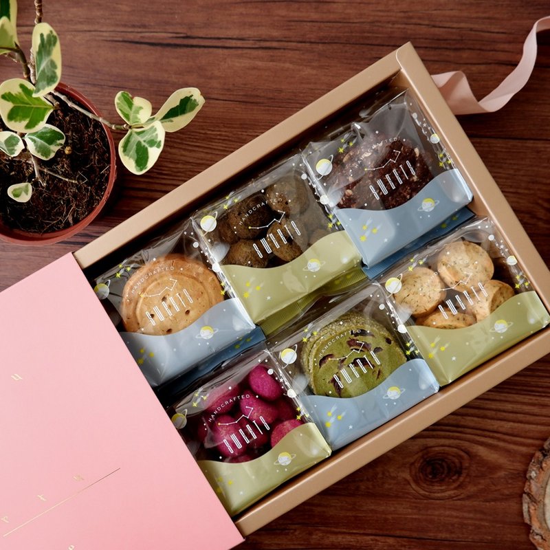 【伴手禮盒】六小方 - 手工餅乾禮盒 - 手工餅乾 - 新鮮食材 多色