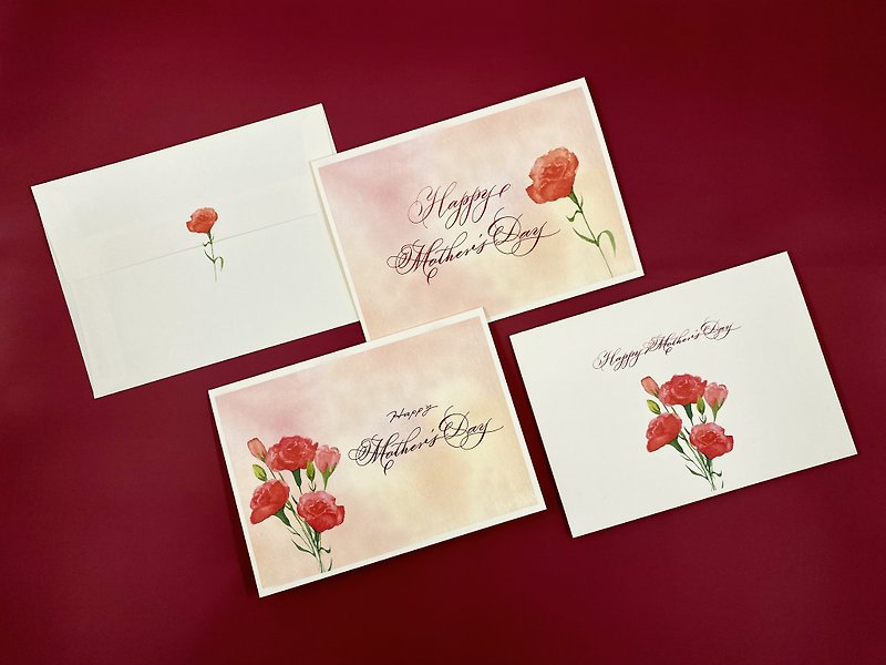 【Mother&#39;s Day Card】Pink Carnations for Mom Happy Mothers Day