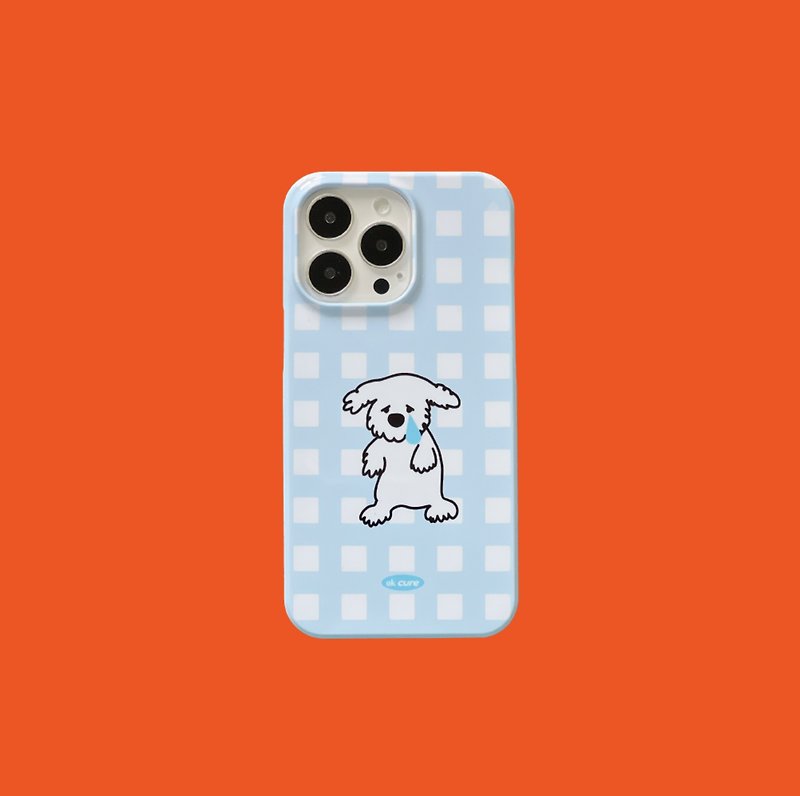 Sad Puppy iPhone Film Case Anti-Drop (Customized Samsung) - Phone Cases - Plastic Blue