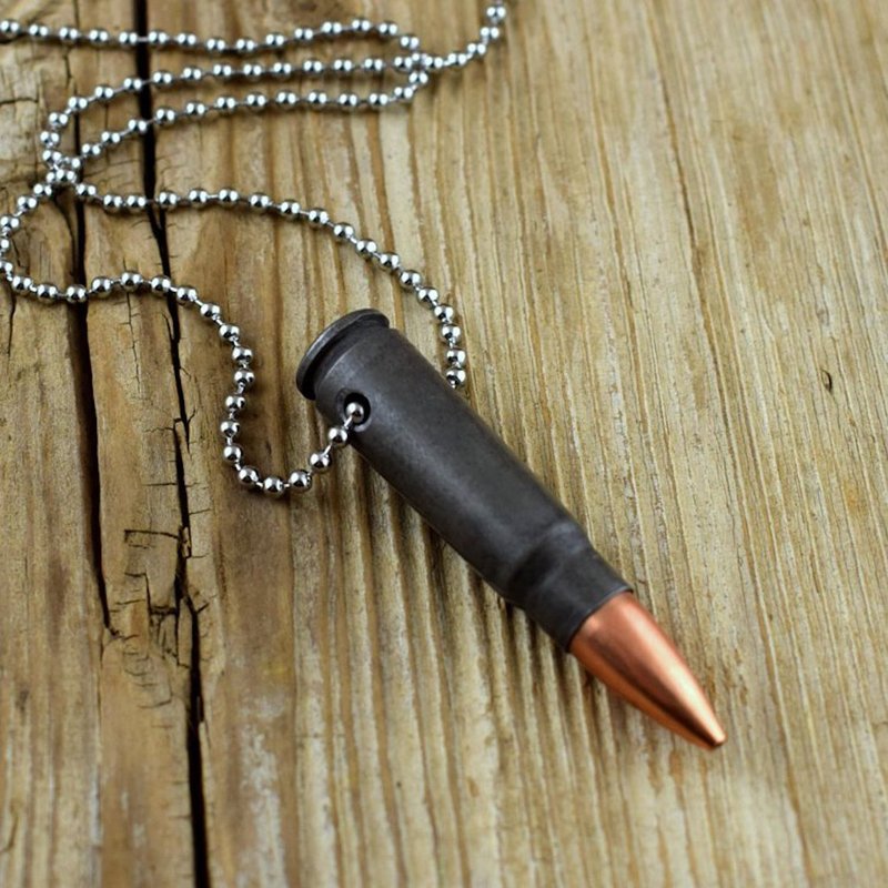 Bullet - AK47步槍子彈項鍊 / 男生女生金屬復古質感個性造型項鏈 - 項鍊 - 其他材質 