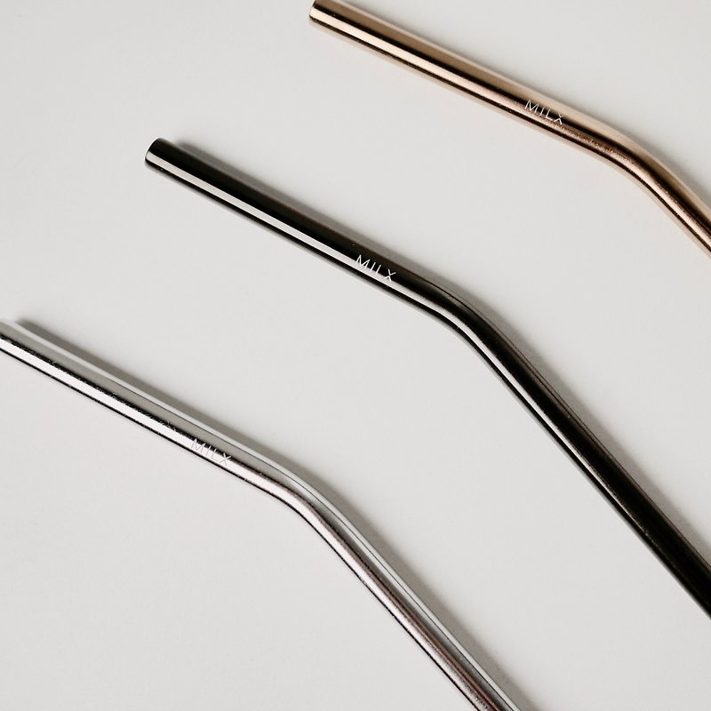 MILX Stainless Steel metal straw - หลอดดูดน้ำ - สแตนเลส 