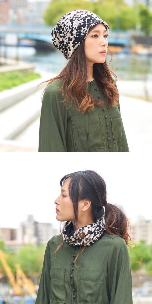 日本製 ヘアバンド オーガニックコットン 帽子 ビーニー