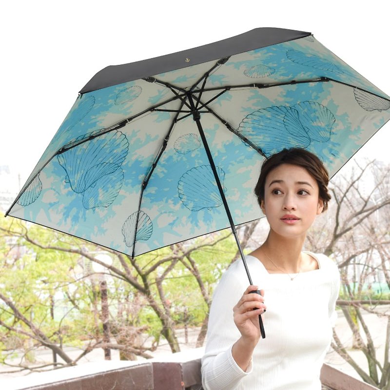 Prolla 日本Solshade | 北歐風全遮光 抗UV防風晴雨傘 貝殼傘 - 雨傘/雨衣 - 防水材質 