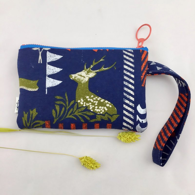 Forest Nocturne Deer Style - Hand Coin Purse/Cosmetic Bag/Disposable Bag - Lightweight and Practical - Coin Purses - Cotton & Hemp 